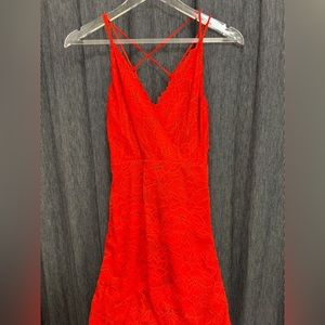 GUESS Los Angeles Red Lace Mini Dress